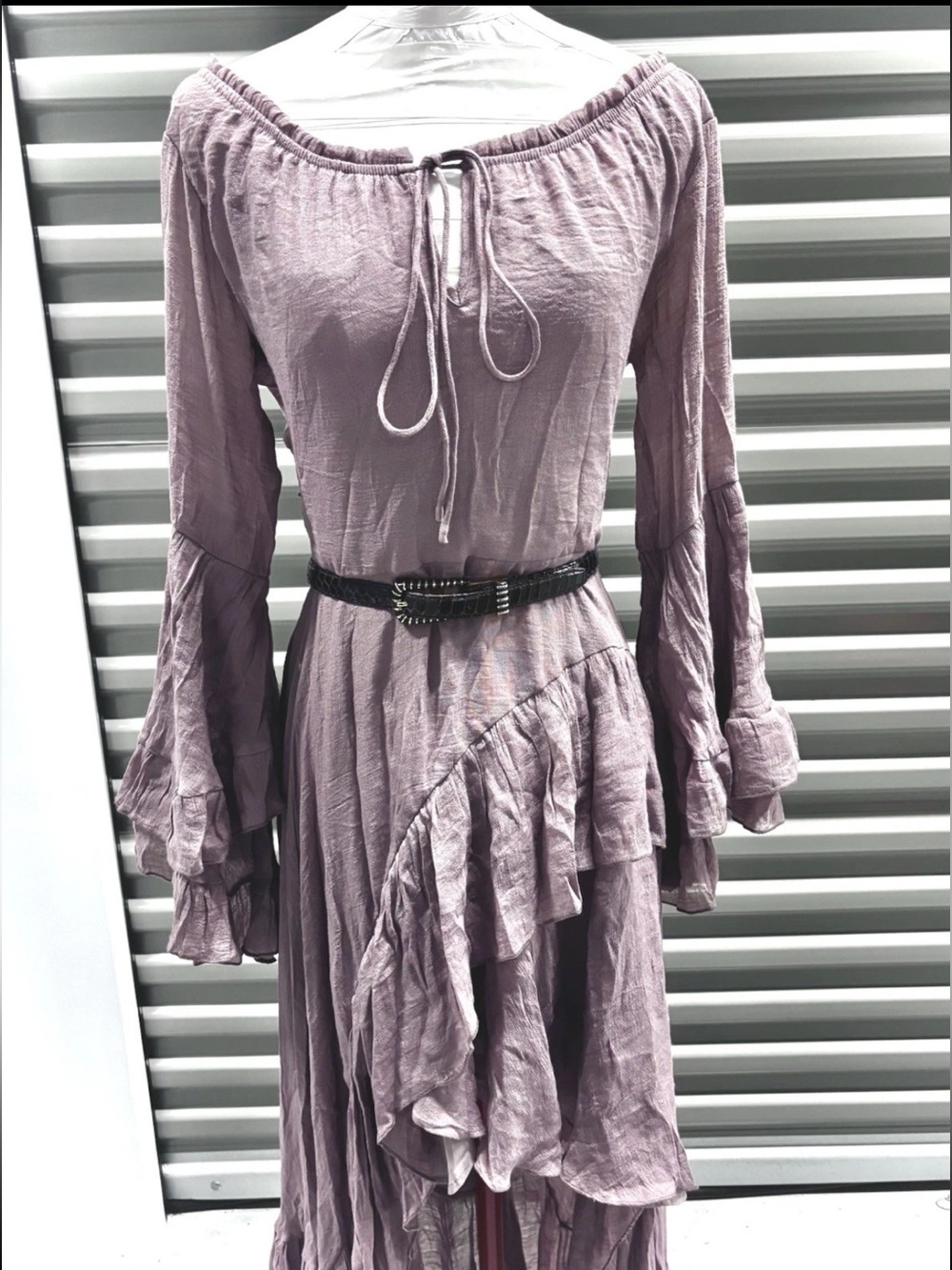 Joyfolie Devina Dress Lavender Ruffle Hi Lo Renaissance Fairycore Cottagecore Sm - Picture 5 of 15